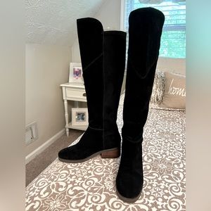 Lucky Brand Twynkl black suede leather boots shoes size 7M